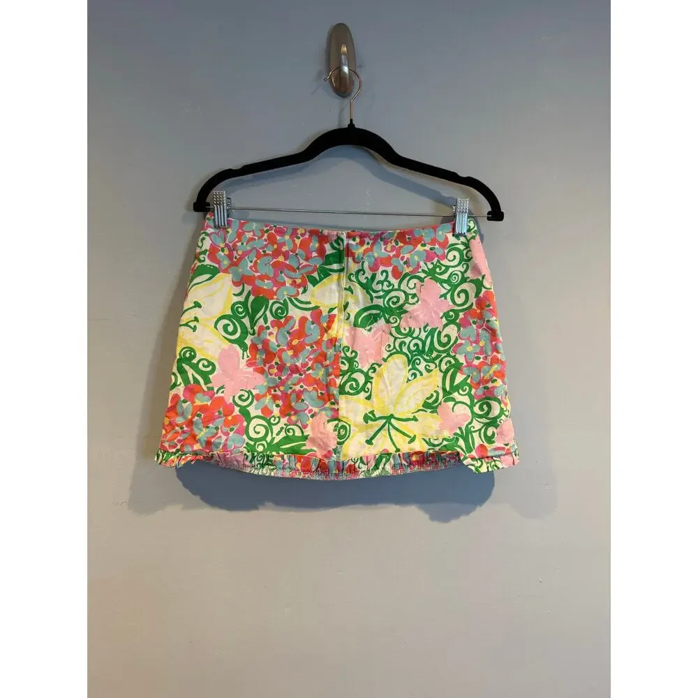 Lilly Pulitzer Floral Print Mini Skirt – Size 0 - Picture 2 of 5